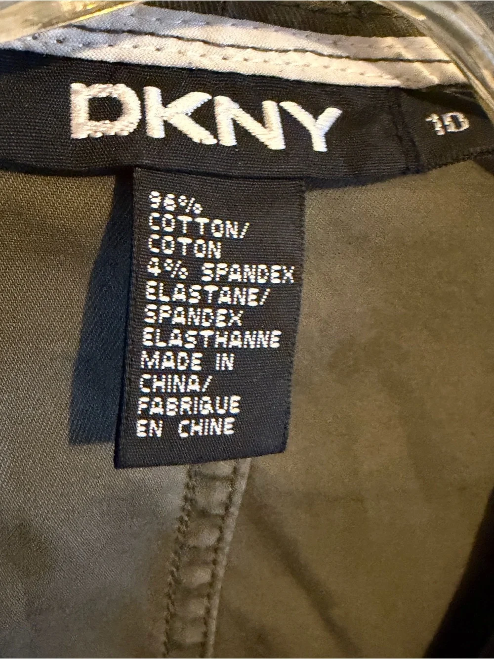 DKNY Olive Utility Jacket with Shawl Lapel